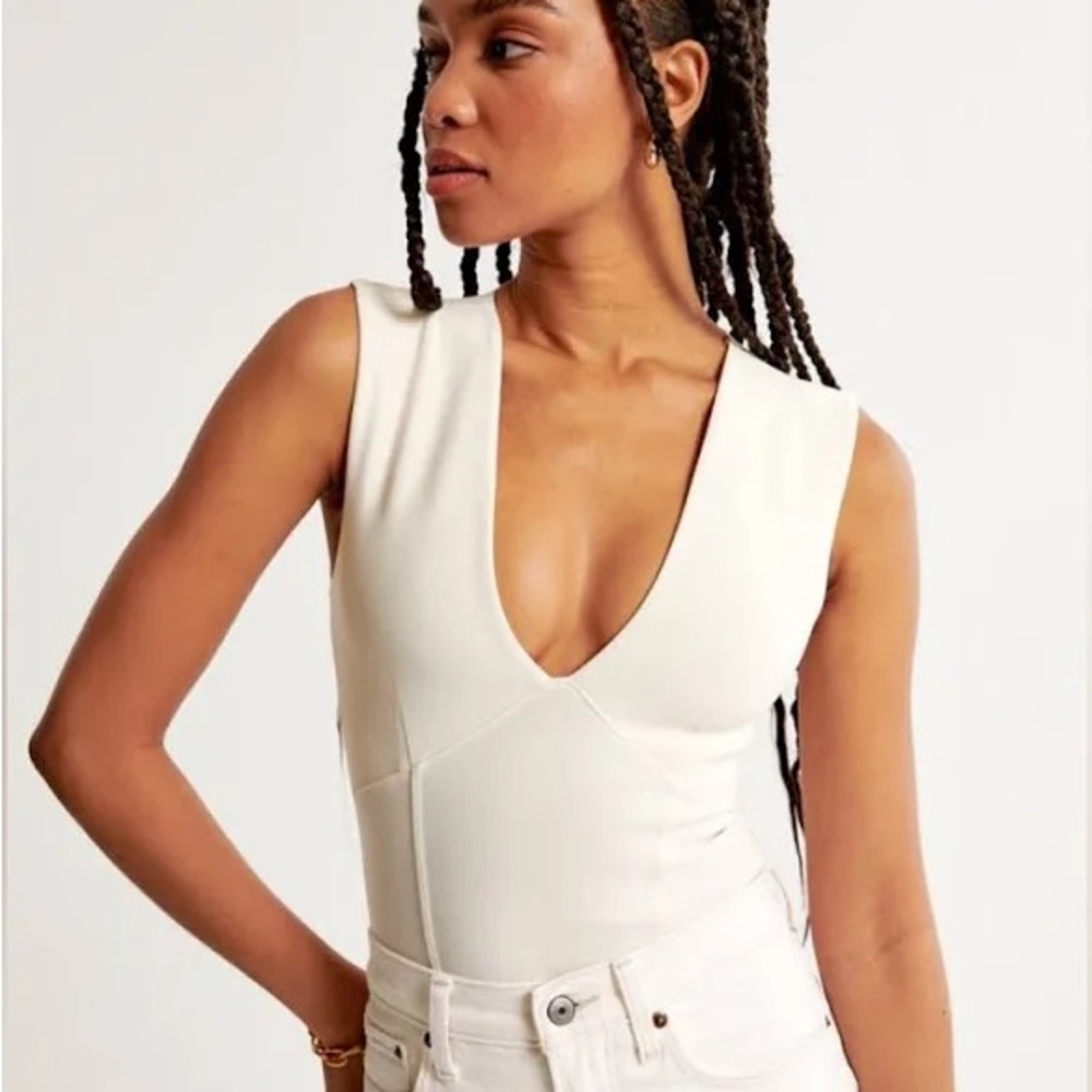 NWT: Abercrombie & Fitch Crepe Plunge Bodysuit